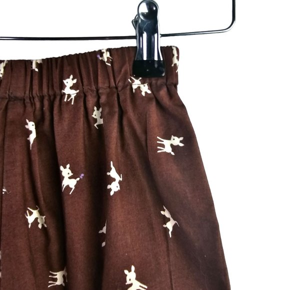 Hannah Kate RARE Little Girls Printed Reindeer Deer Skirt with Trim, Sz 4 - Picture 4 of 6